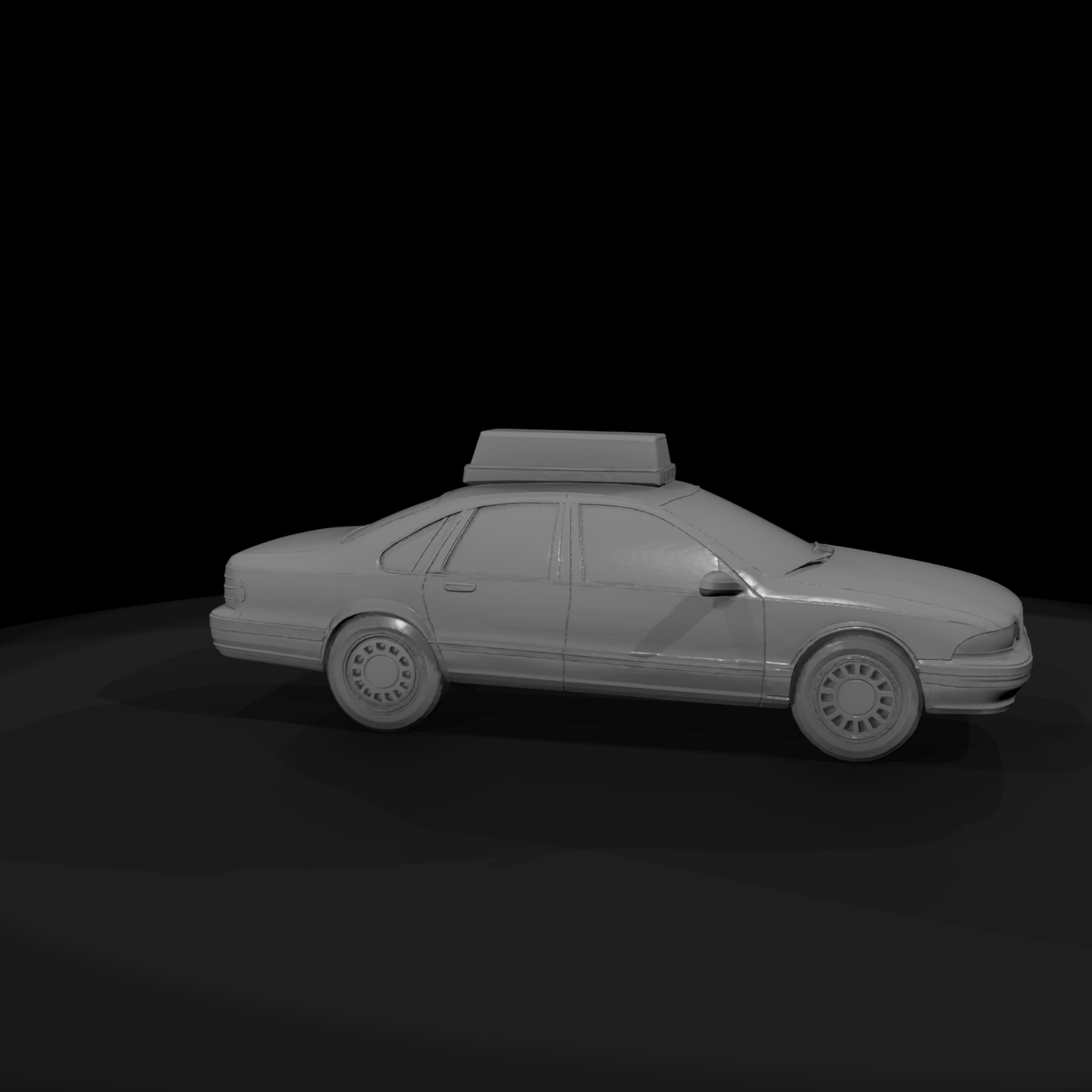 HO Scale Taxi Sedan for Dioramas & Model Railroads