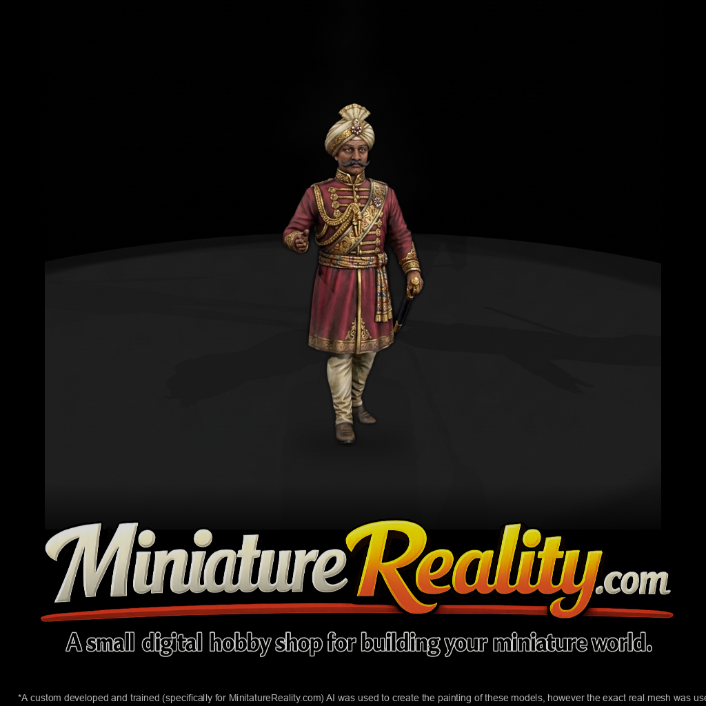 Turbaned colonial officer figure — for dioramas