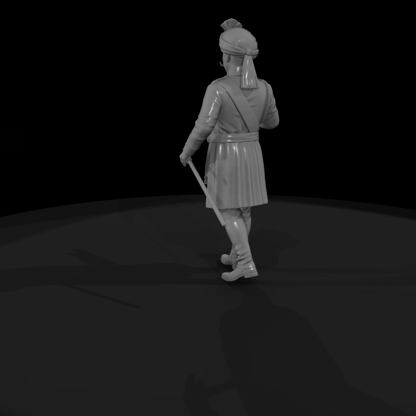 Turbaned colonial officer figure — for dioramas