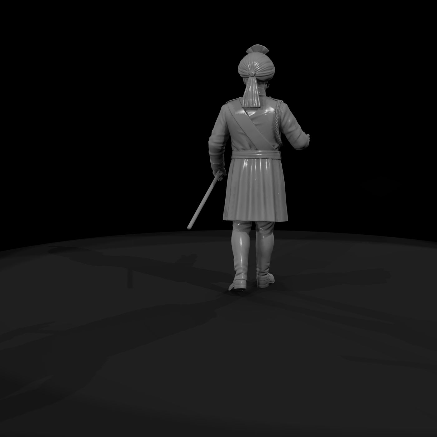 Turbaned colonial officer figure — for dioramas