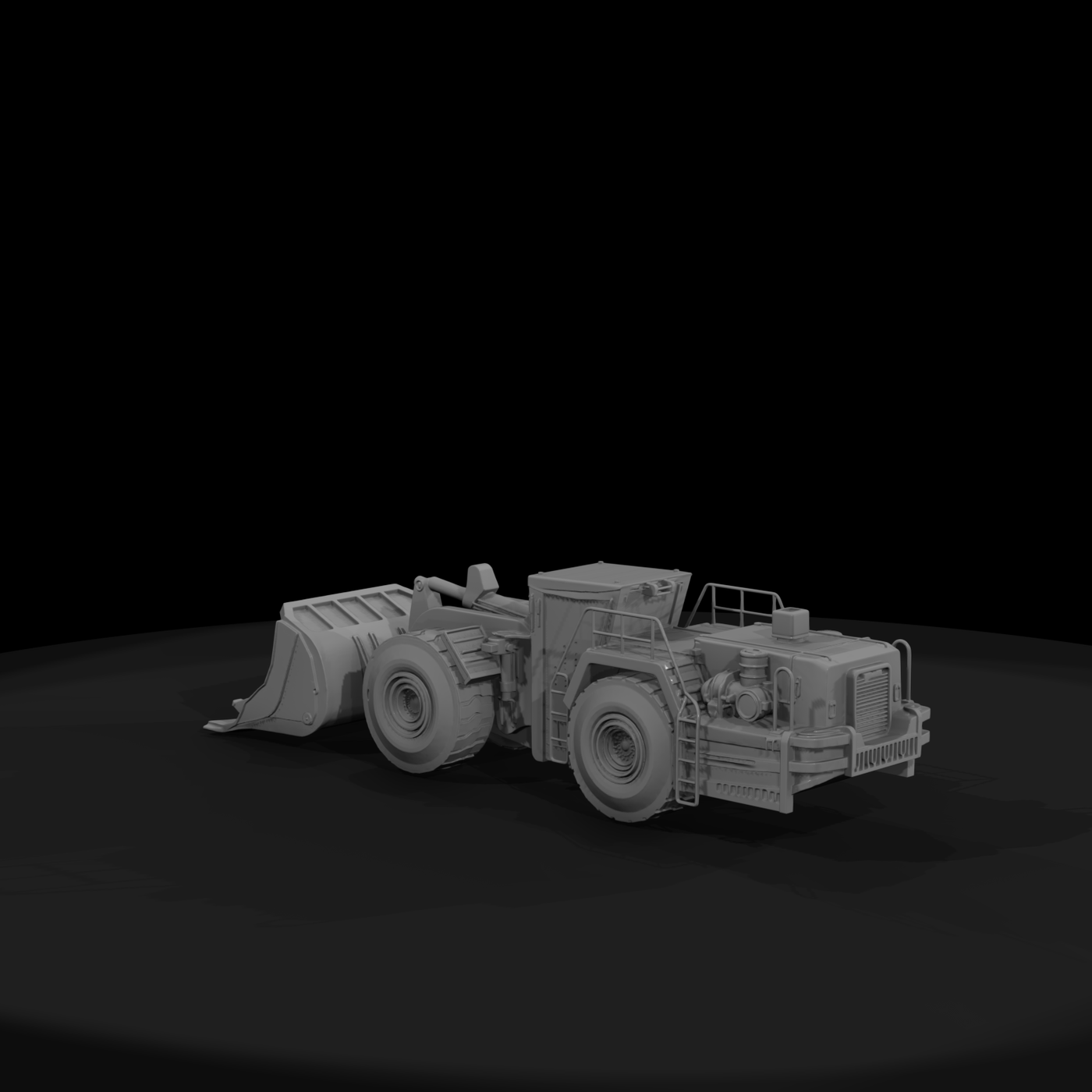 Underground Mining Wheel Loader — Diorama Prop