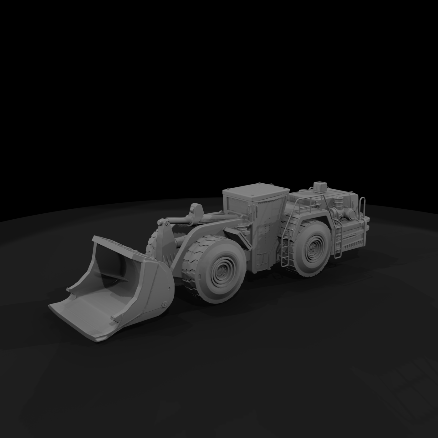 Underground Mining Wheel Loader — Diorama Prop