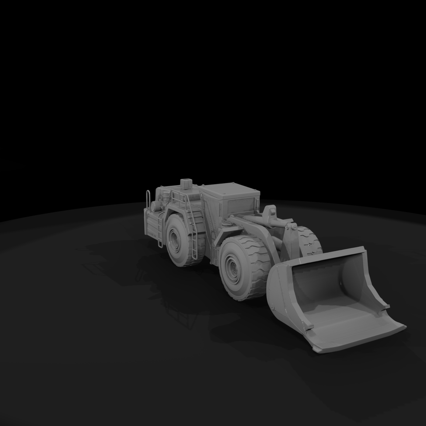 Underground Mining Wheel Loader — Diorama Prop