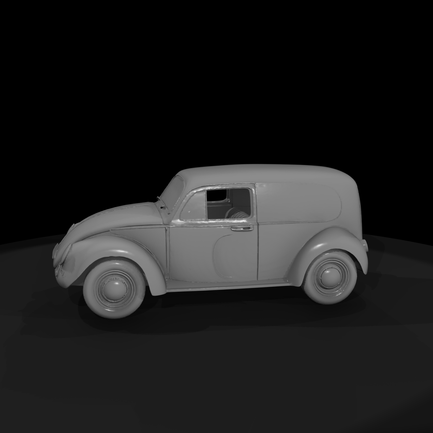 VW Beetle Panel Van — HO 1:87 Diorama Delivery Van
