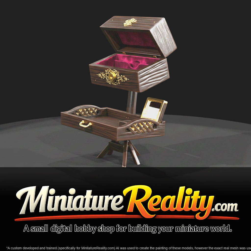 Victorian Dollhouse Props - Calling card case and card tray set (estimated)