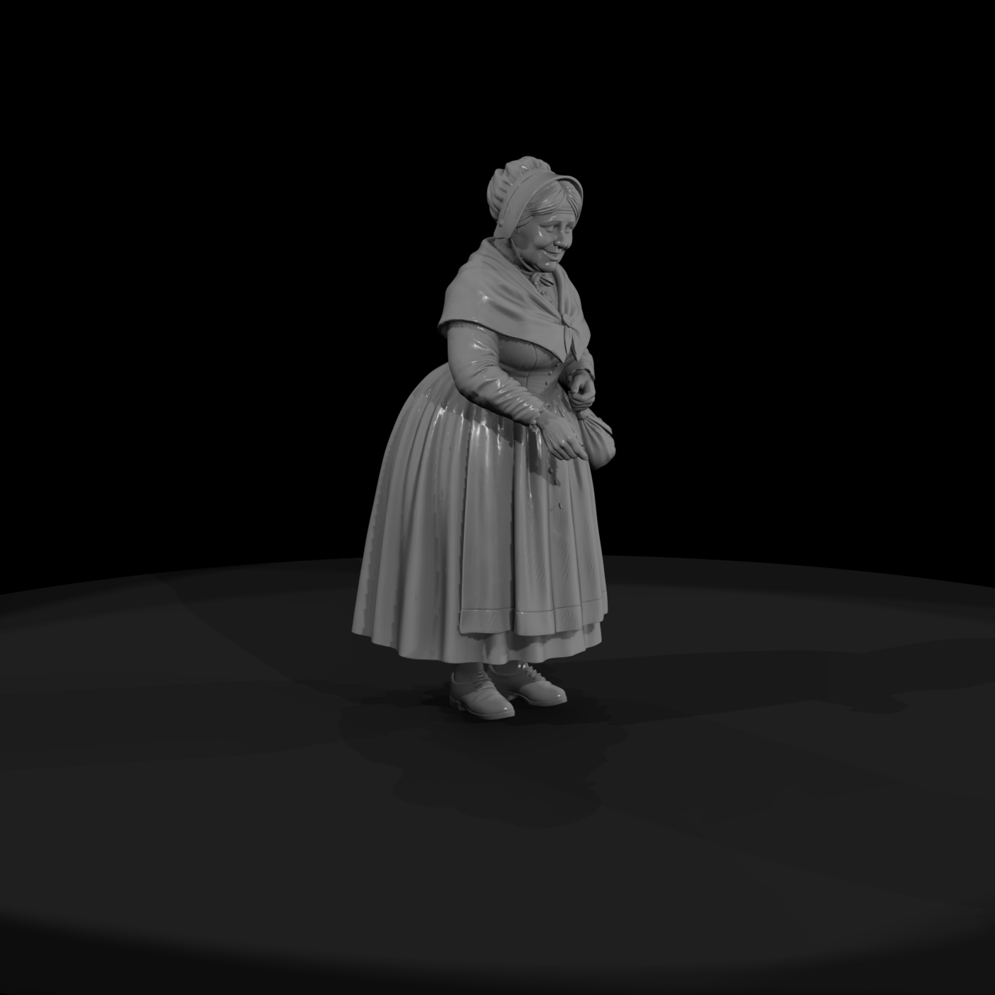 Victorian Elderly Woman Figure for Diorama