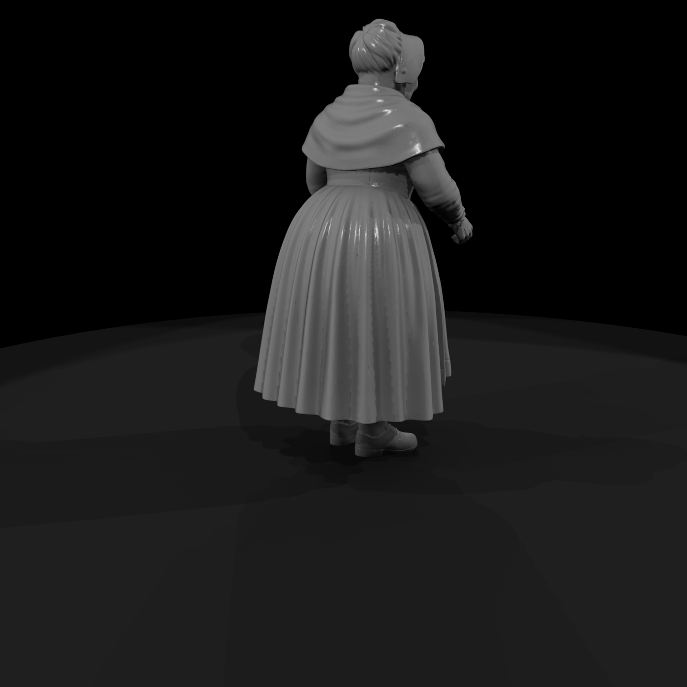 Victorian Elderly Woman Figure for Diorama