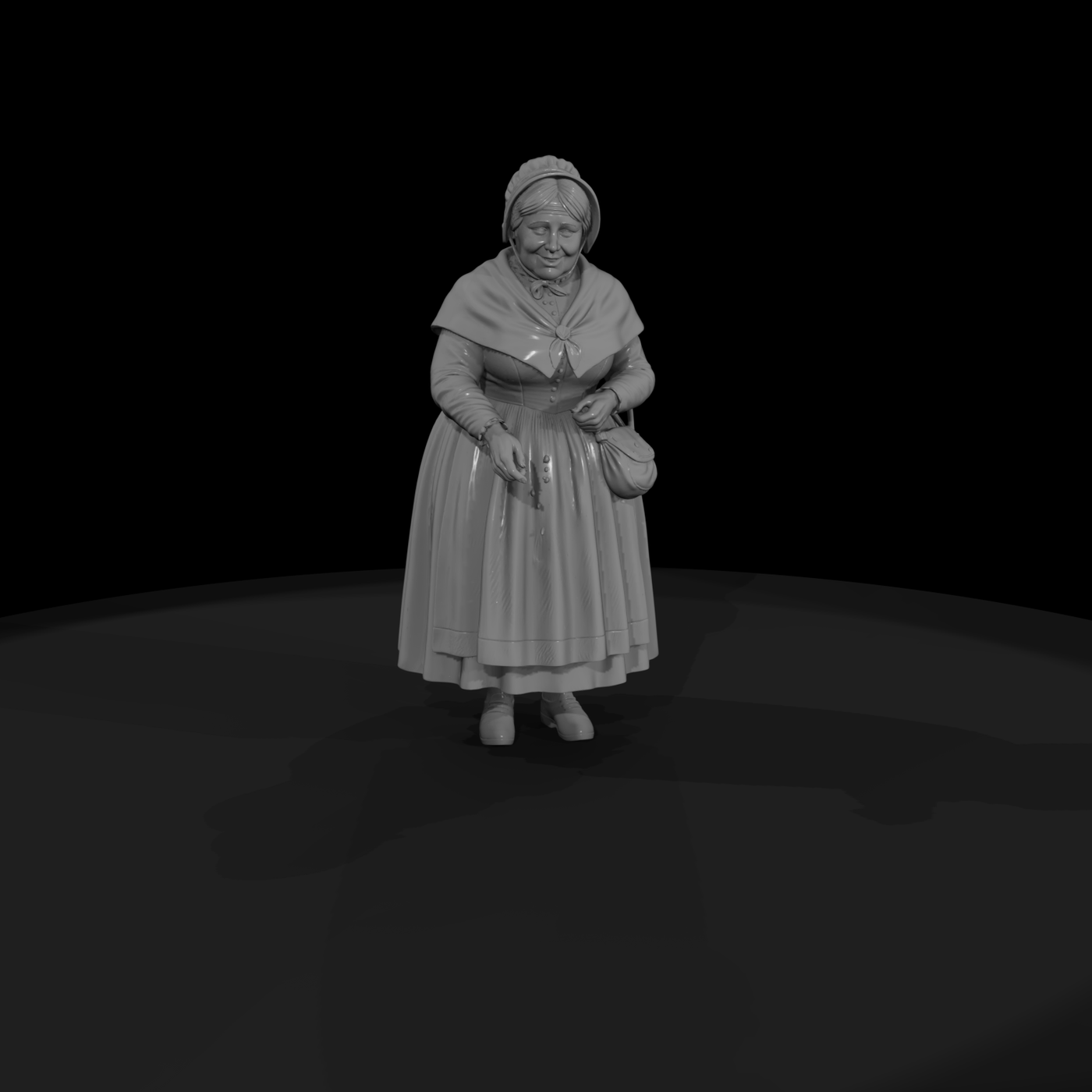 Victorian Elderly Woman Figure for Diorama