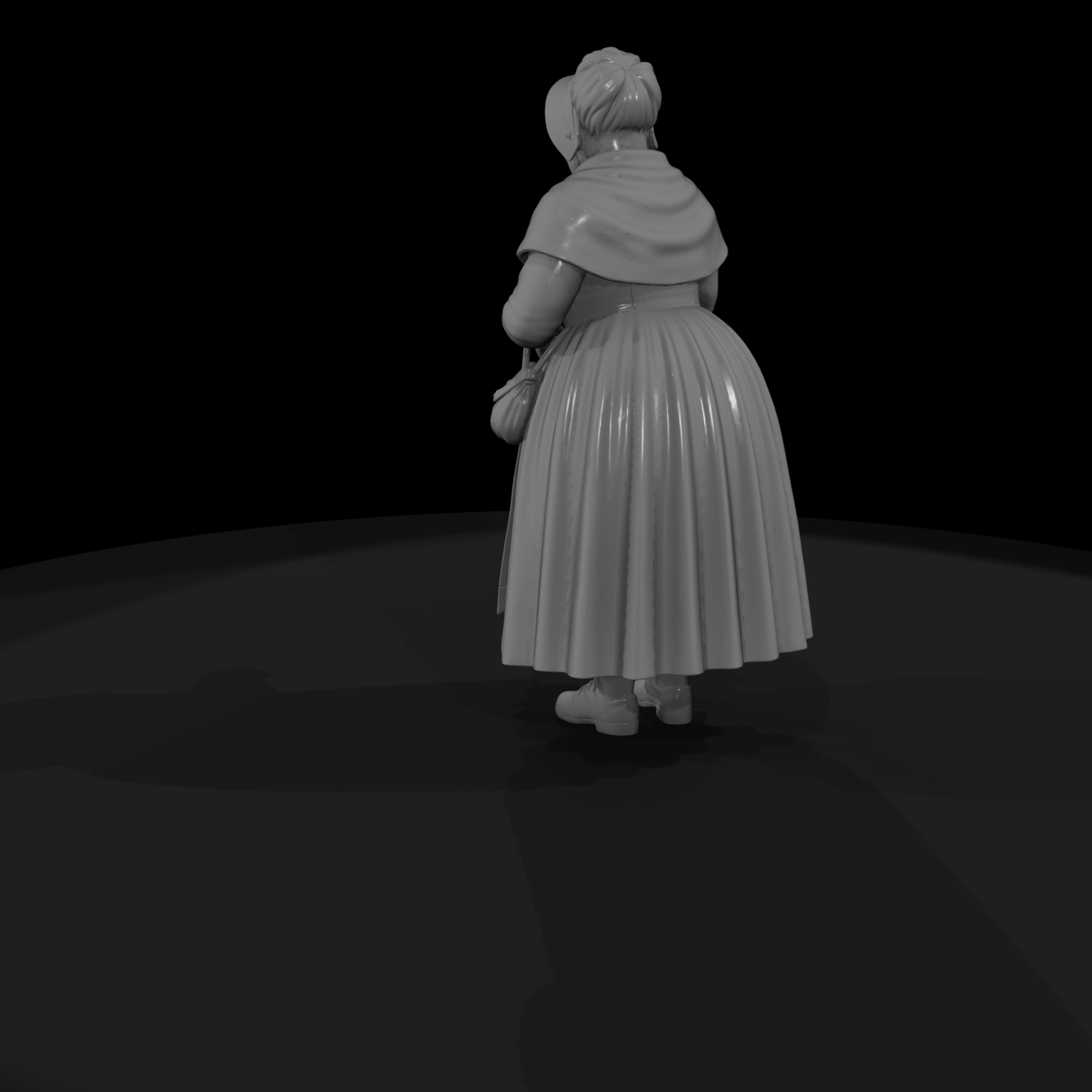 Victorian Elderly Woman Figure for Diorama