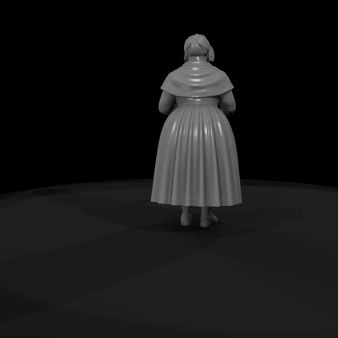 Victorian Elderly Woman Figure for Diorama
