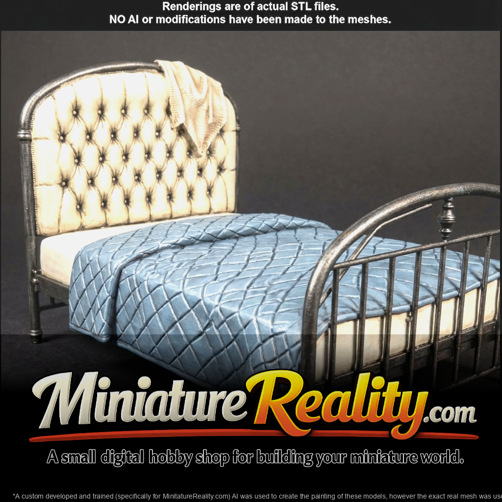 Victorian Era Brass or Cast Iron Bed with headboard and footboard (estimated)