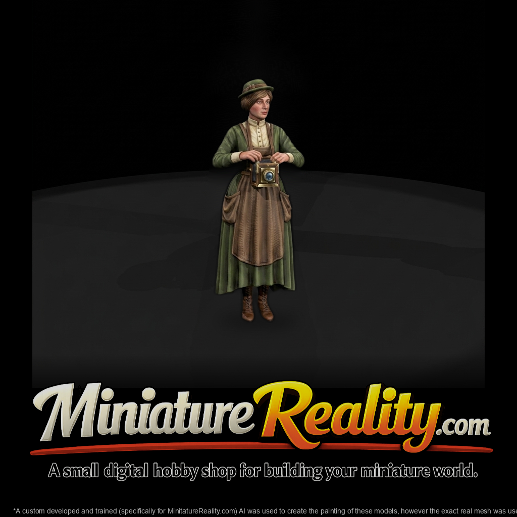 Victorian Woman with Box Camera for Dioramas