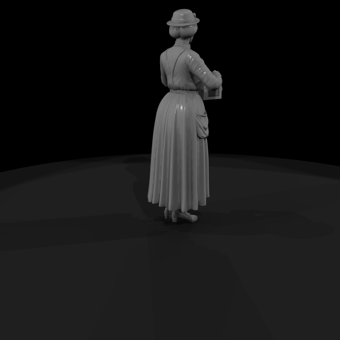 Victorian Woman with Box Camera for Dioramas