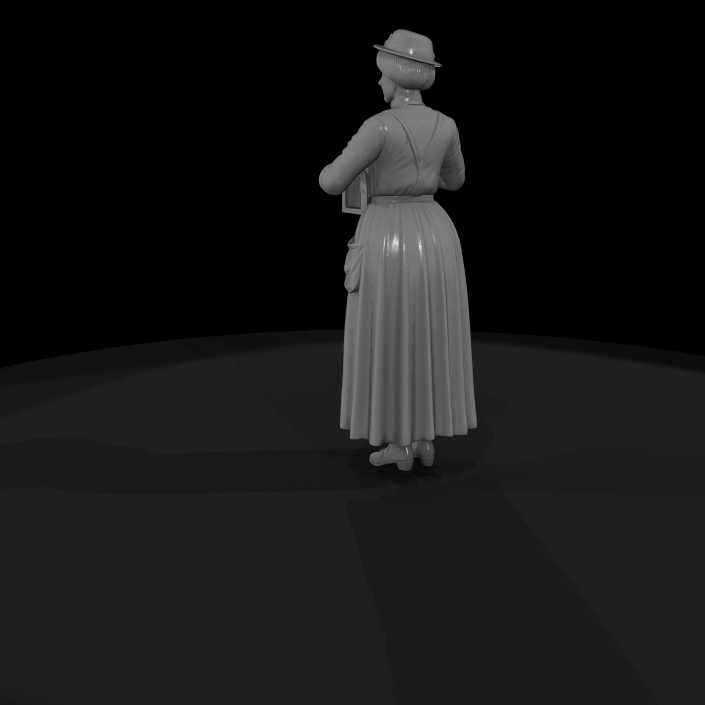 Victorian Woman with Box Camera for Dioramas