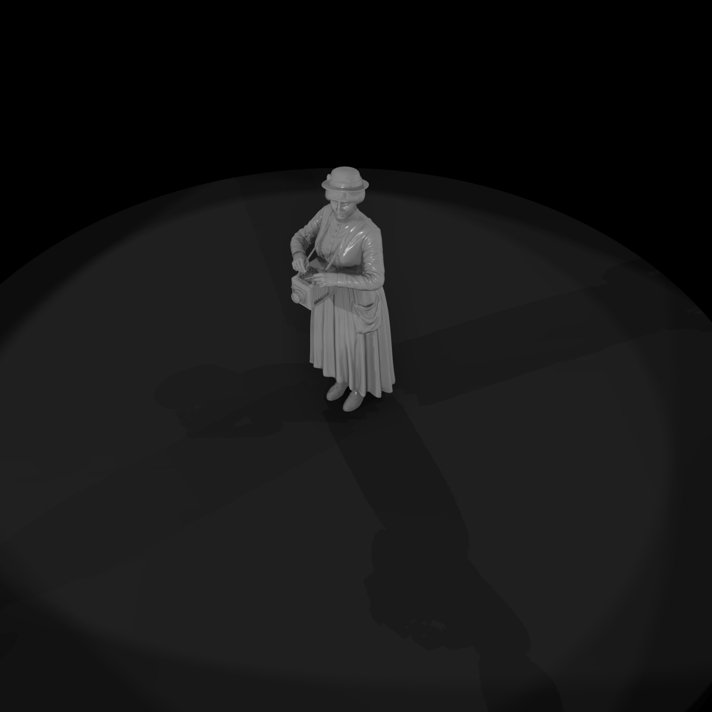 Victorian Woman with Box Camera for Dioramas