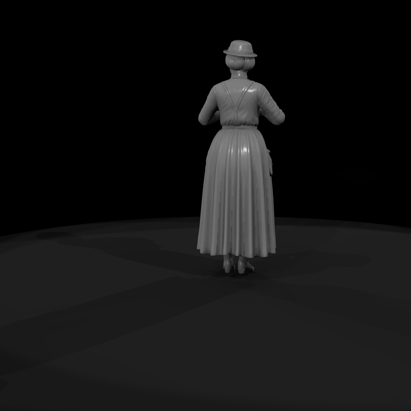 Victorian Woman with Box Camera for Dioramas