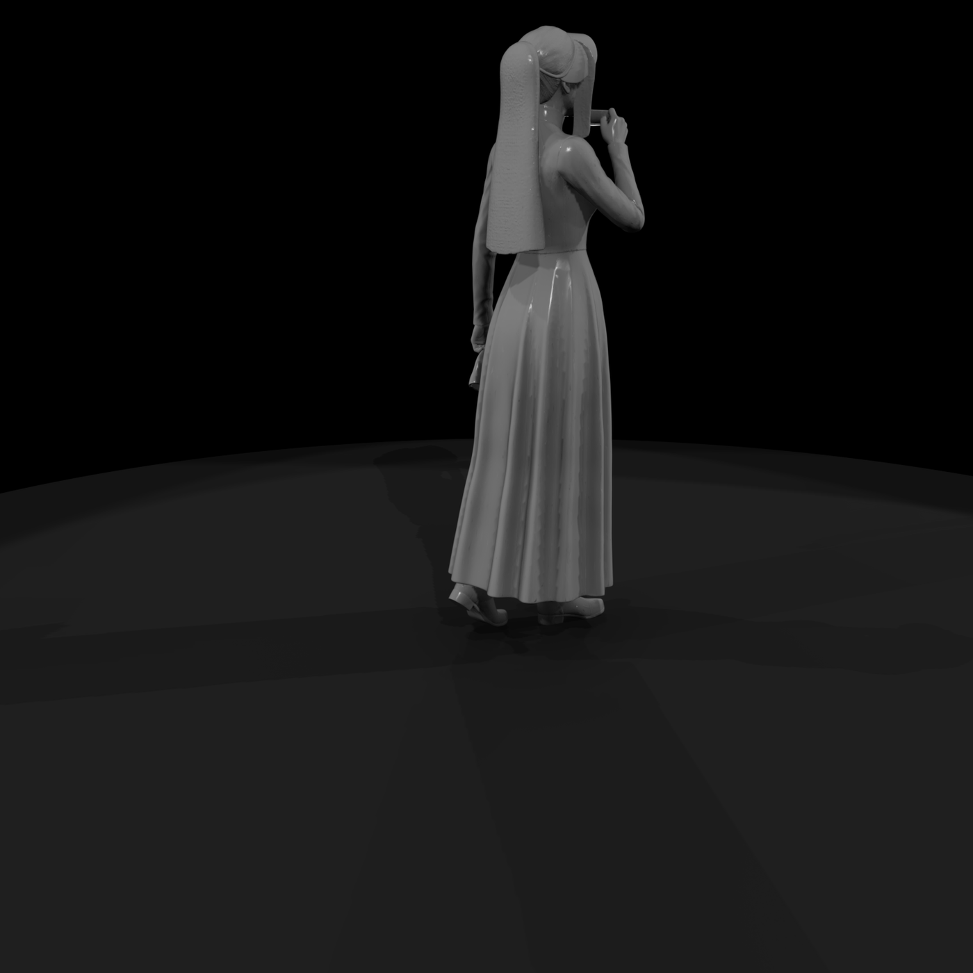Victorian Woman with Teacup — Diorama