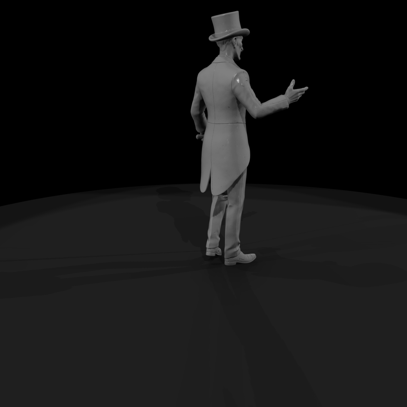 Victorian gentleman with top hat and cane