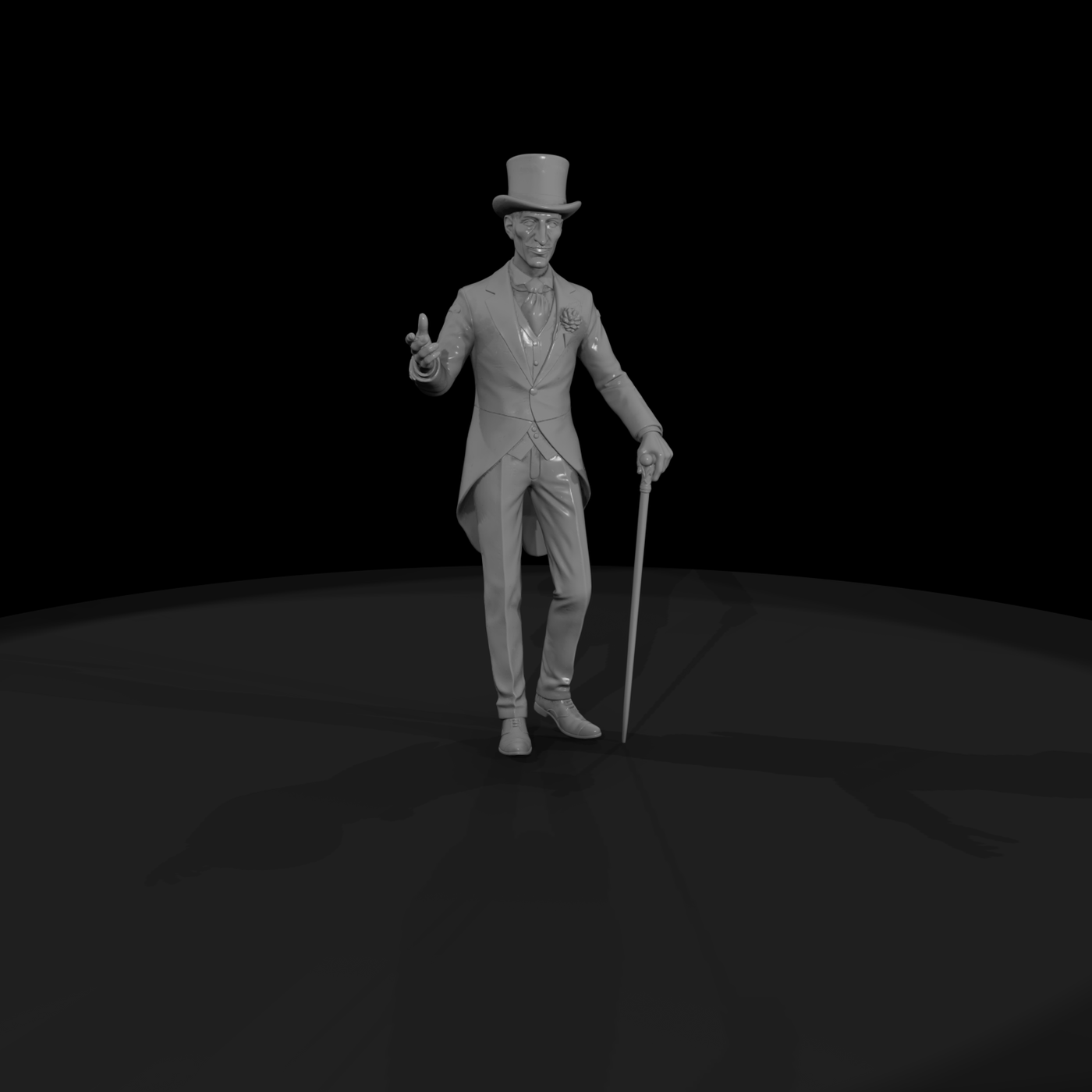 Victorian gentleman with top hat and cane