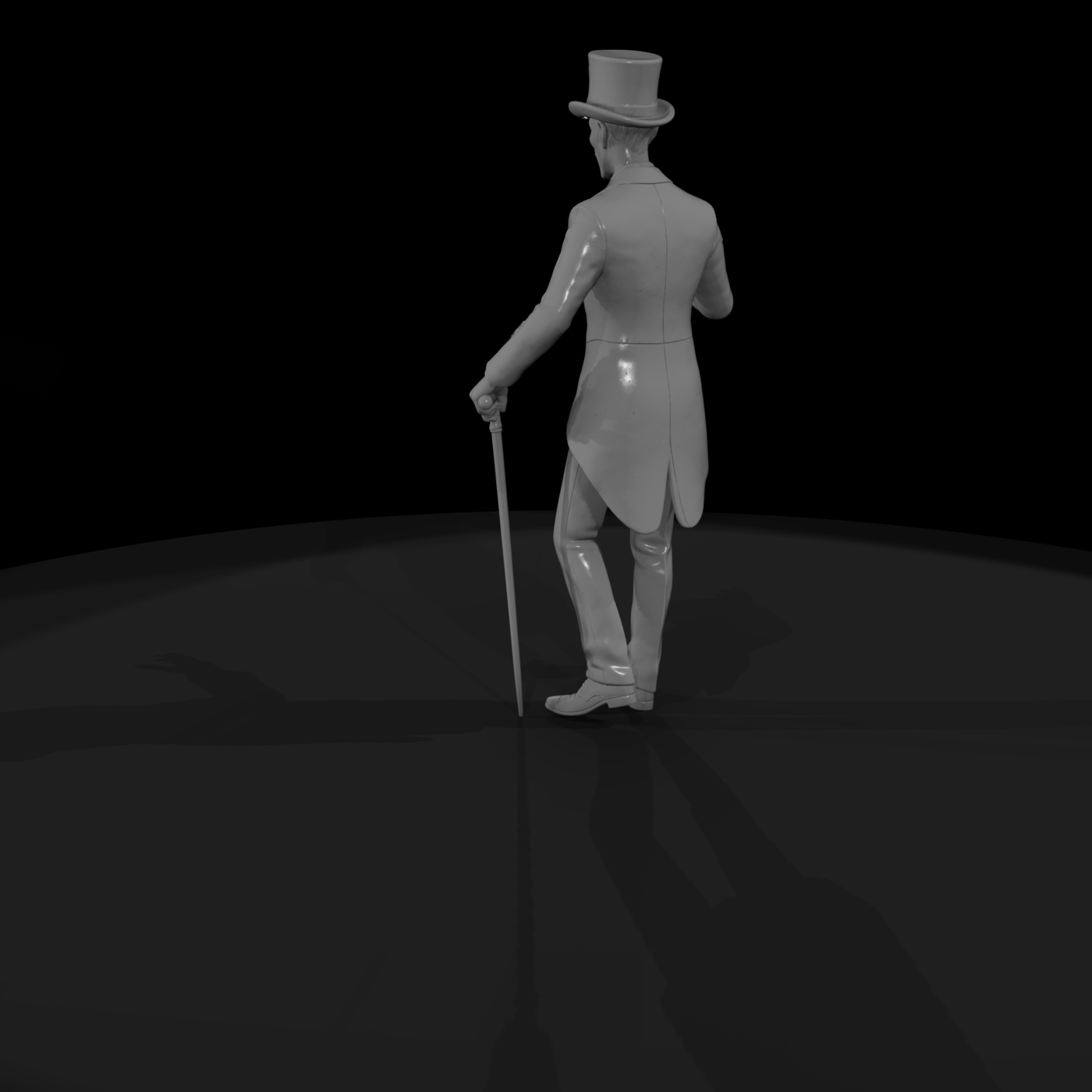Victorian gentleman with top hat and cane