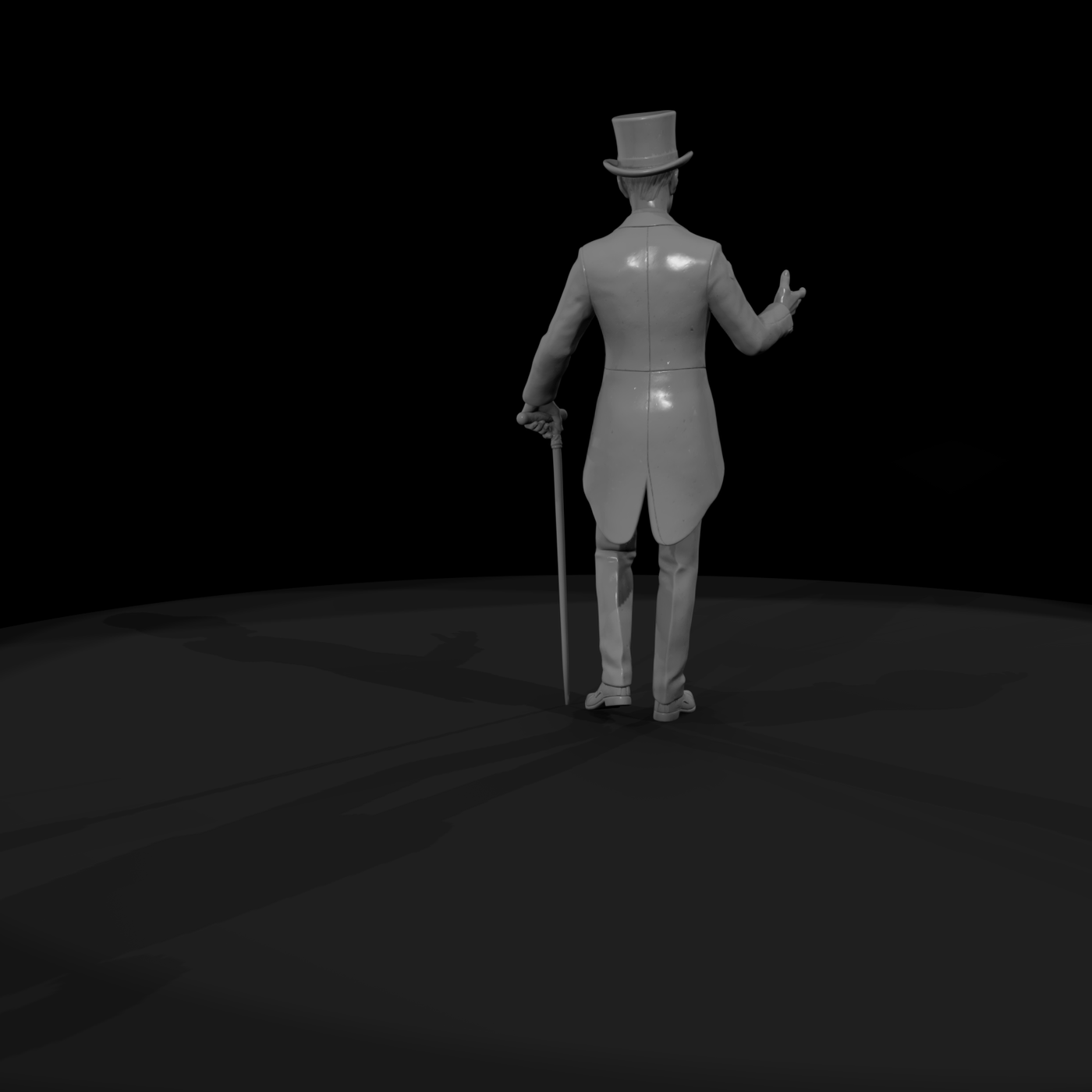 Victorian gentleman with top hat and cane
