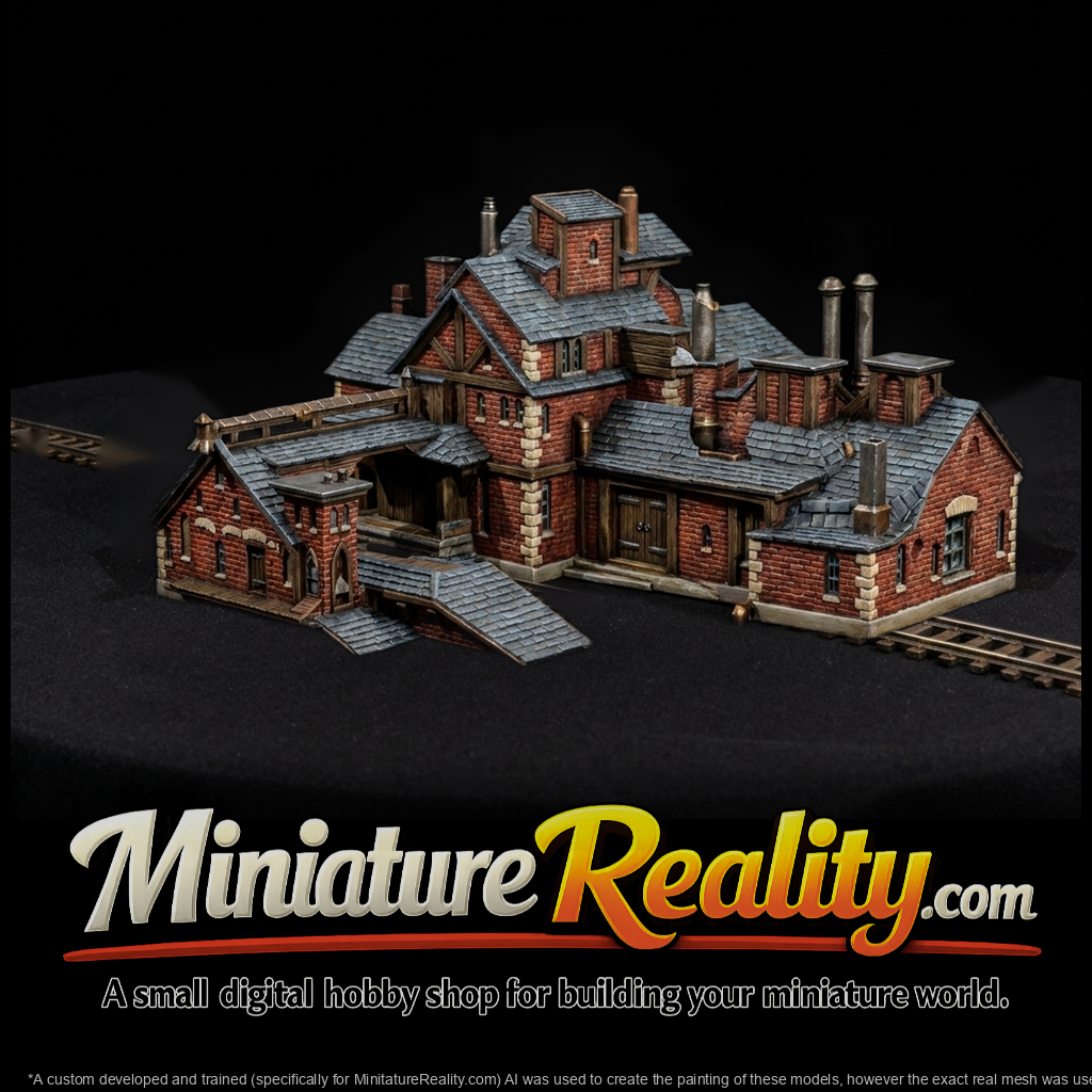 Victorian industrial railway station a