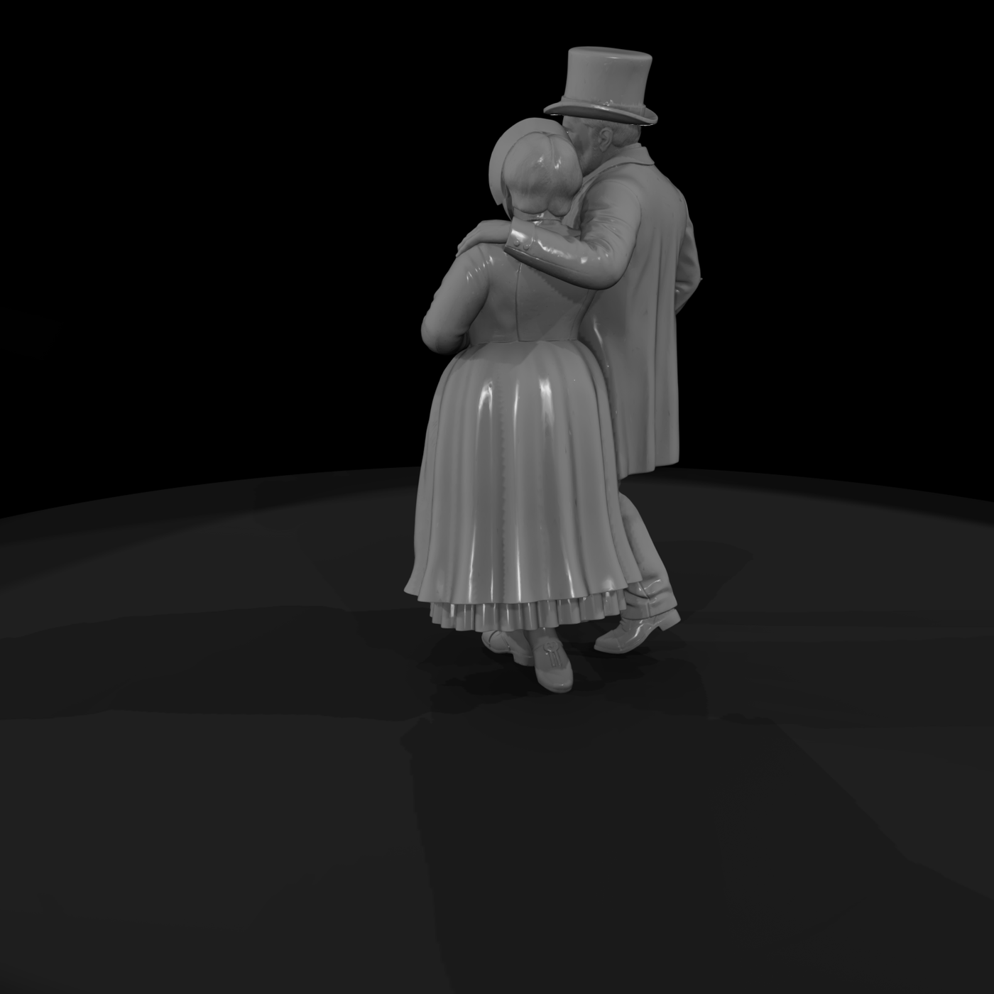 Victorian wealthy couple figures for diorama