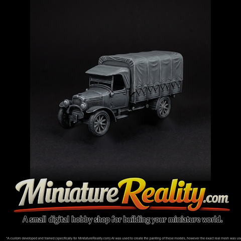 Vintage Canvas Cargo Truck HO 1:87 for Diorama