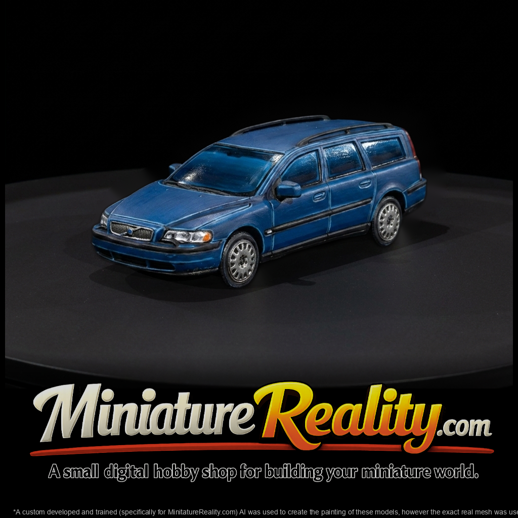 Volvo-style estate wagon model — HO 1:87 for dioramas