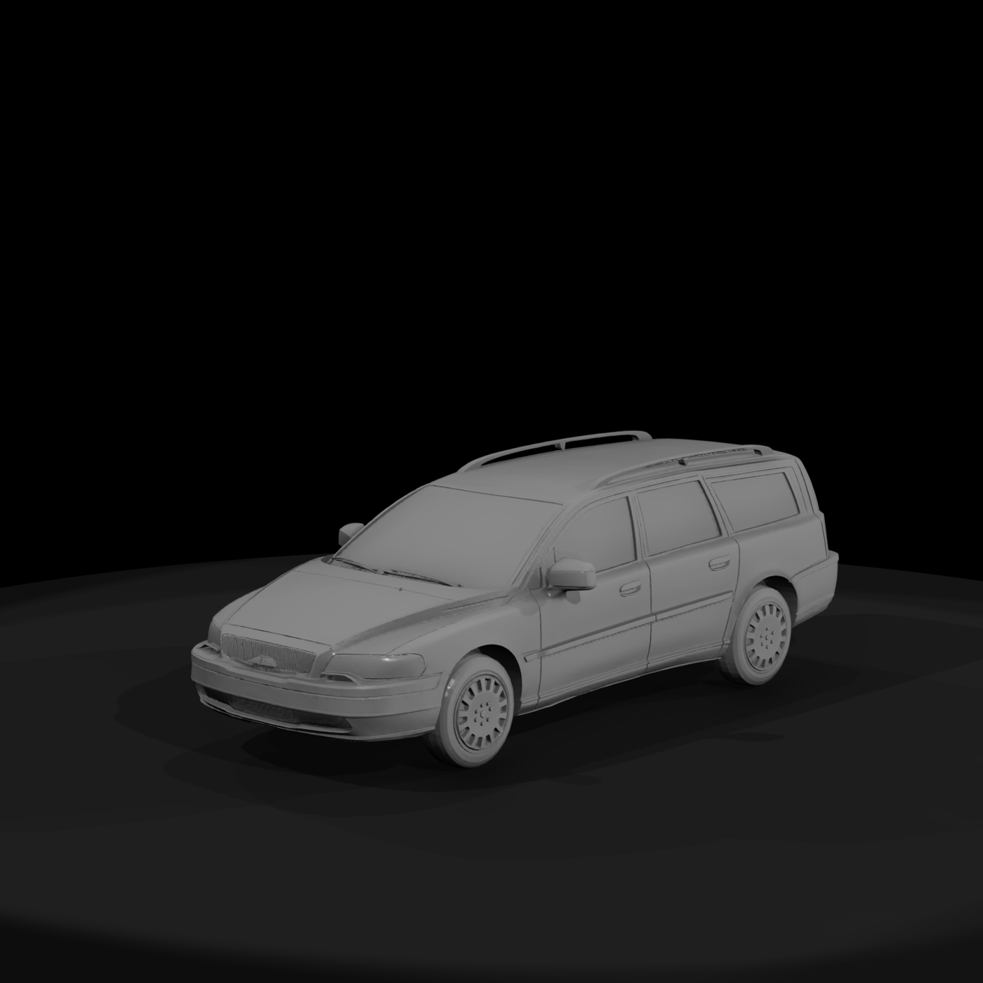 Volvo-style estate wagon model — HO 1:87 for dioramas