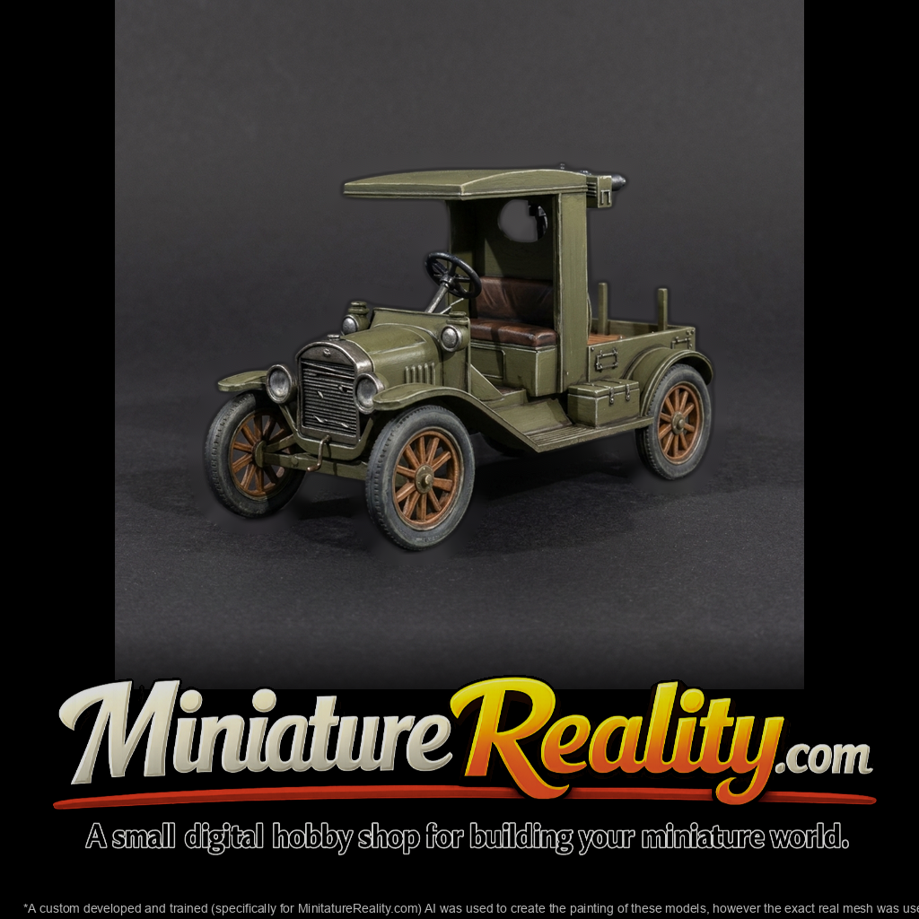 WWI Model T Gun Truck — HO 1:87 for Dioramas