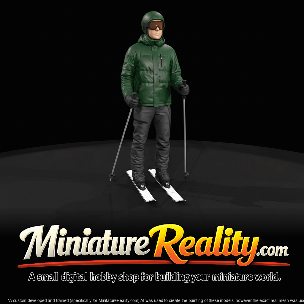 Winter Skier Figure (estimated) — Man on skis
