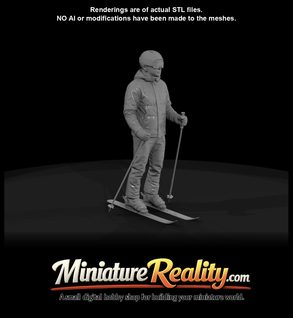 Winter Skier Figure (estimated) — Man On Skis