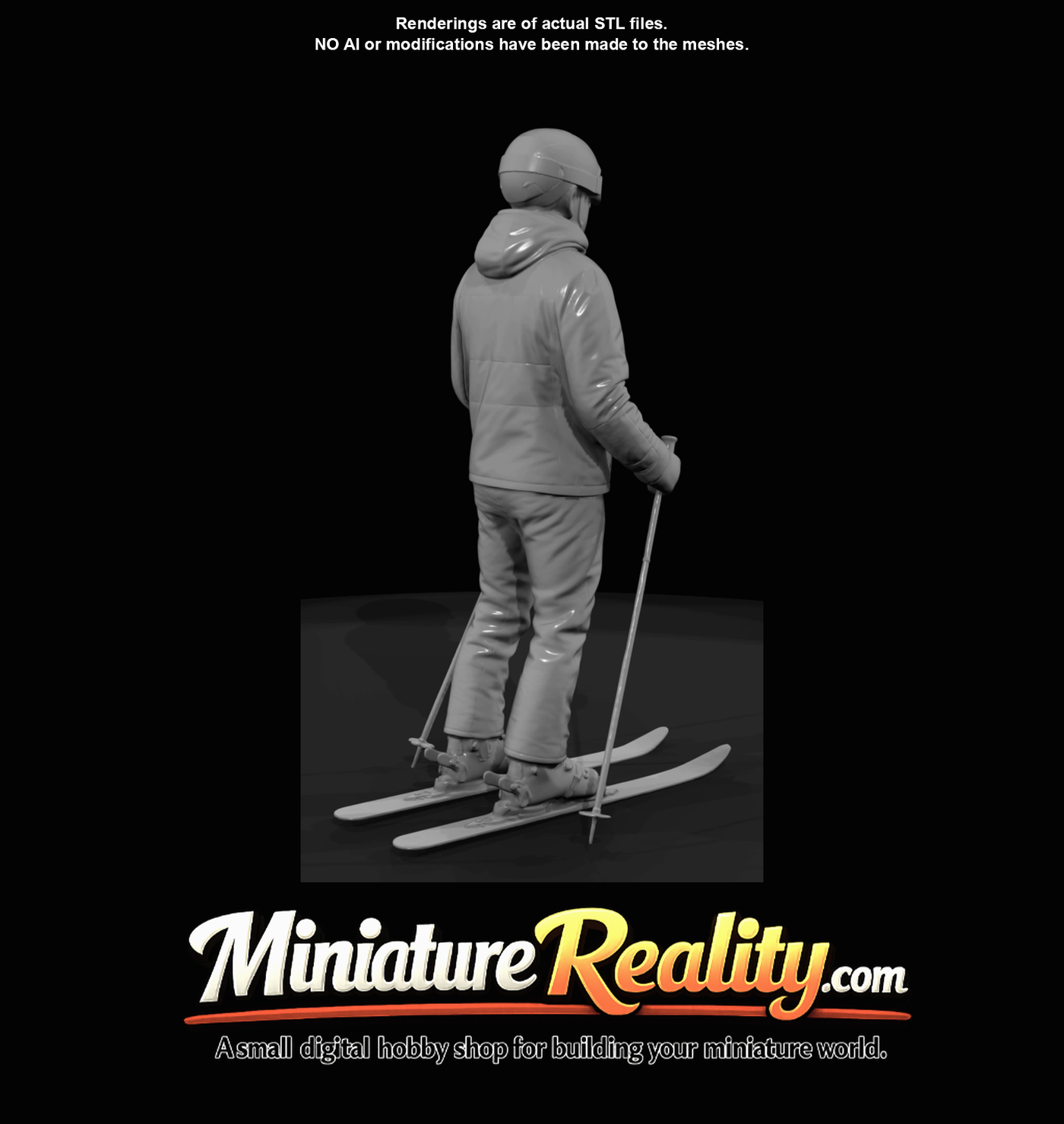 Winter Skier Figure (estimated) — Man On Skis