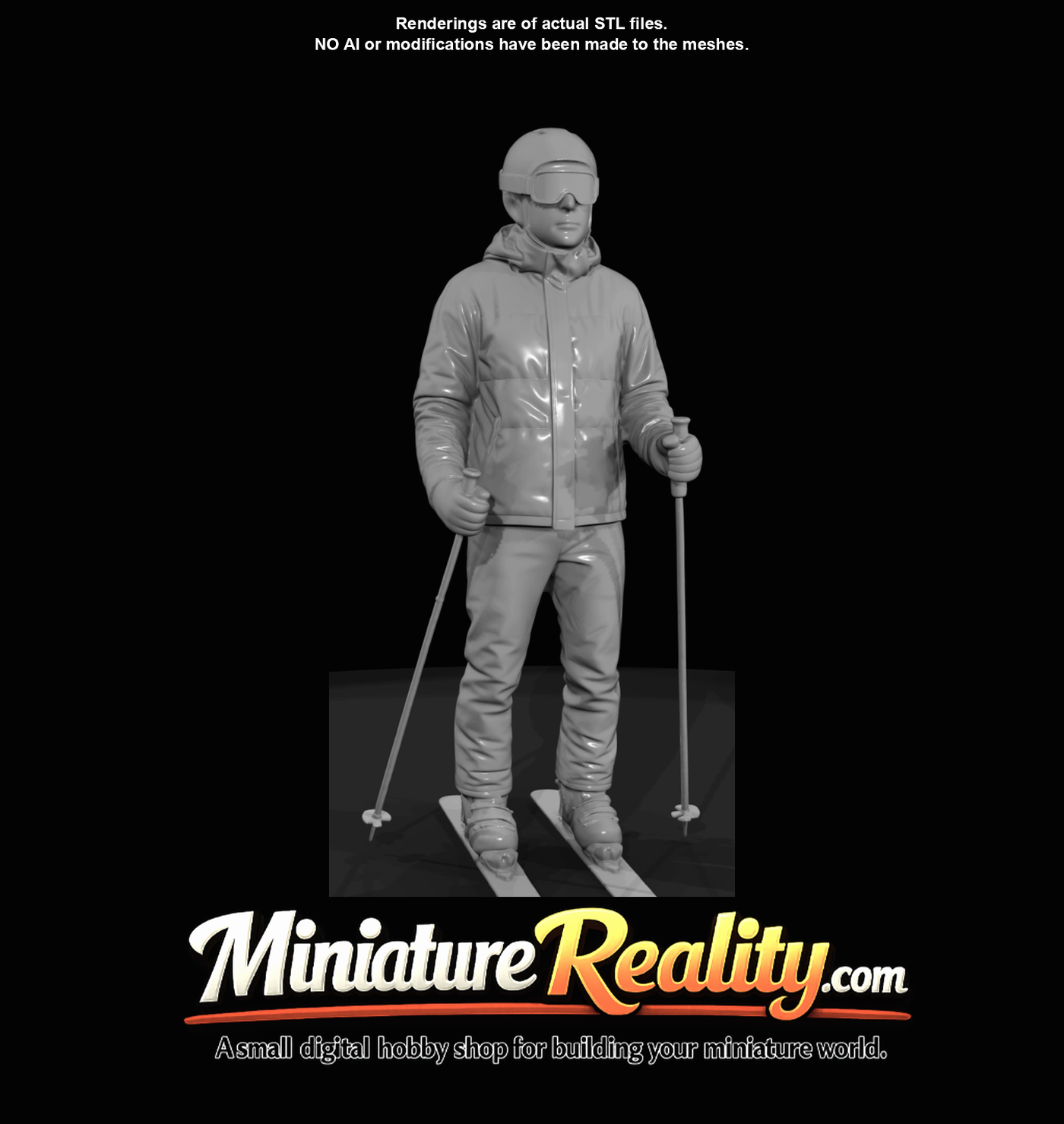 Winter Skier Figure (estimated) — Man on skis
