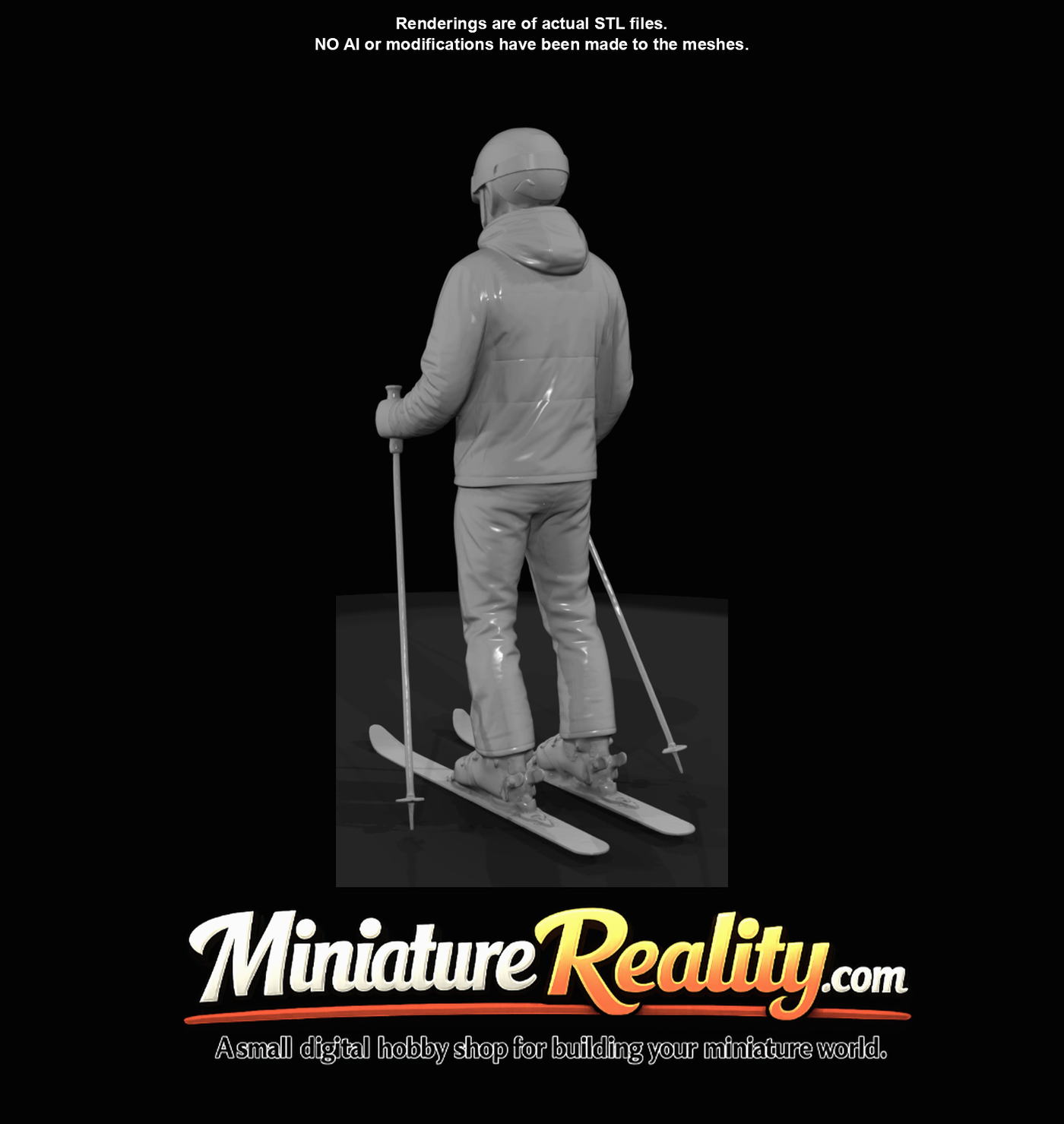 Winter Skier Figure (estimated) — Man On Skis