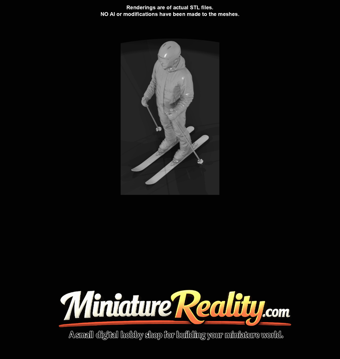 Winter Skier Figure (estimated) — Man on skis