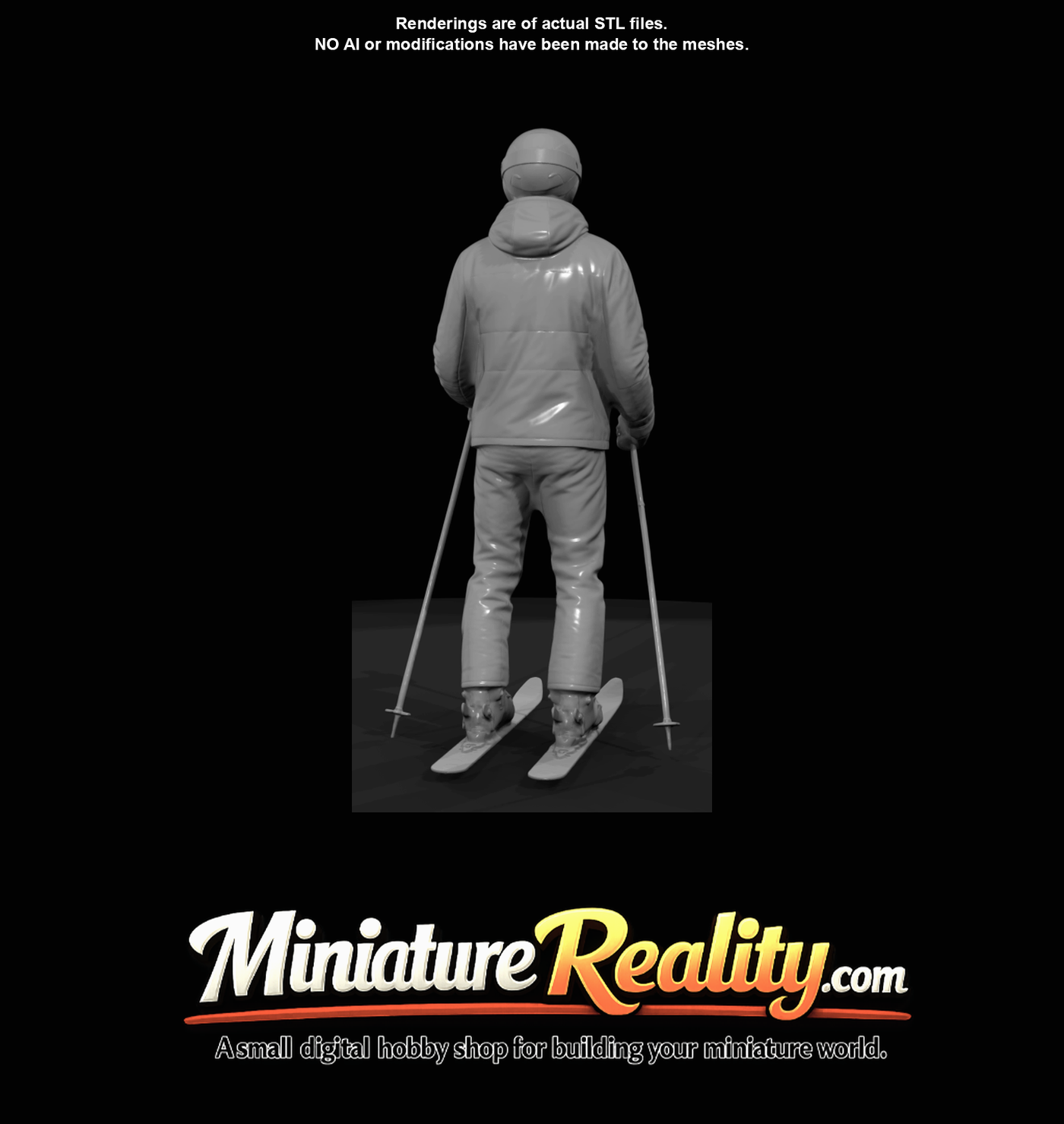 Winter Skier Figure (estimated) — Man On Skis