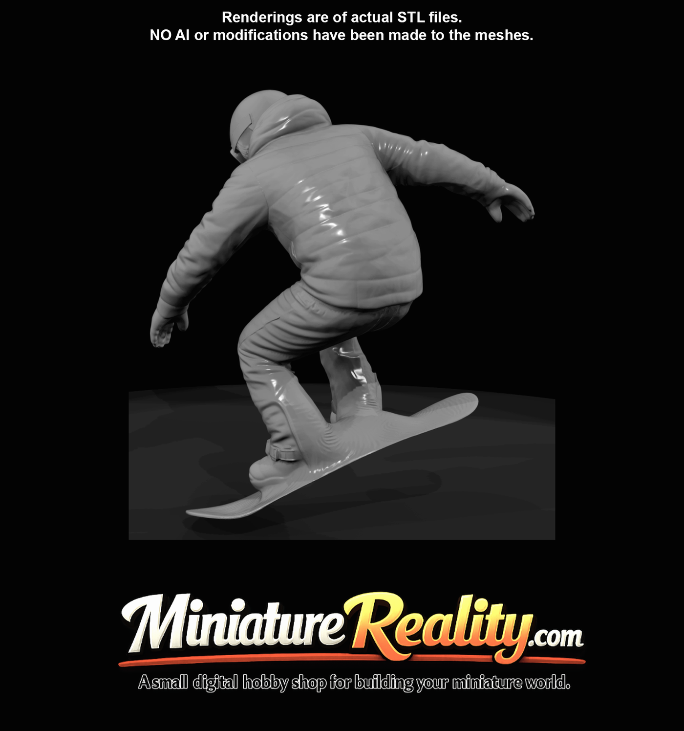 Winter Skier Figure (estimated) — Man On Snowboard Mid Jump