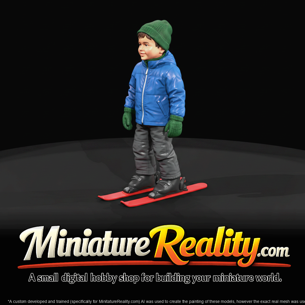 Winter Skier Figure (estimated) — Young Boy On Skis
