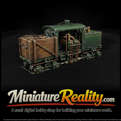 HO Wood-Fired Steam Locomotive & Tender for Dioramas
