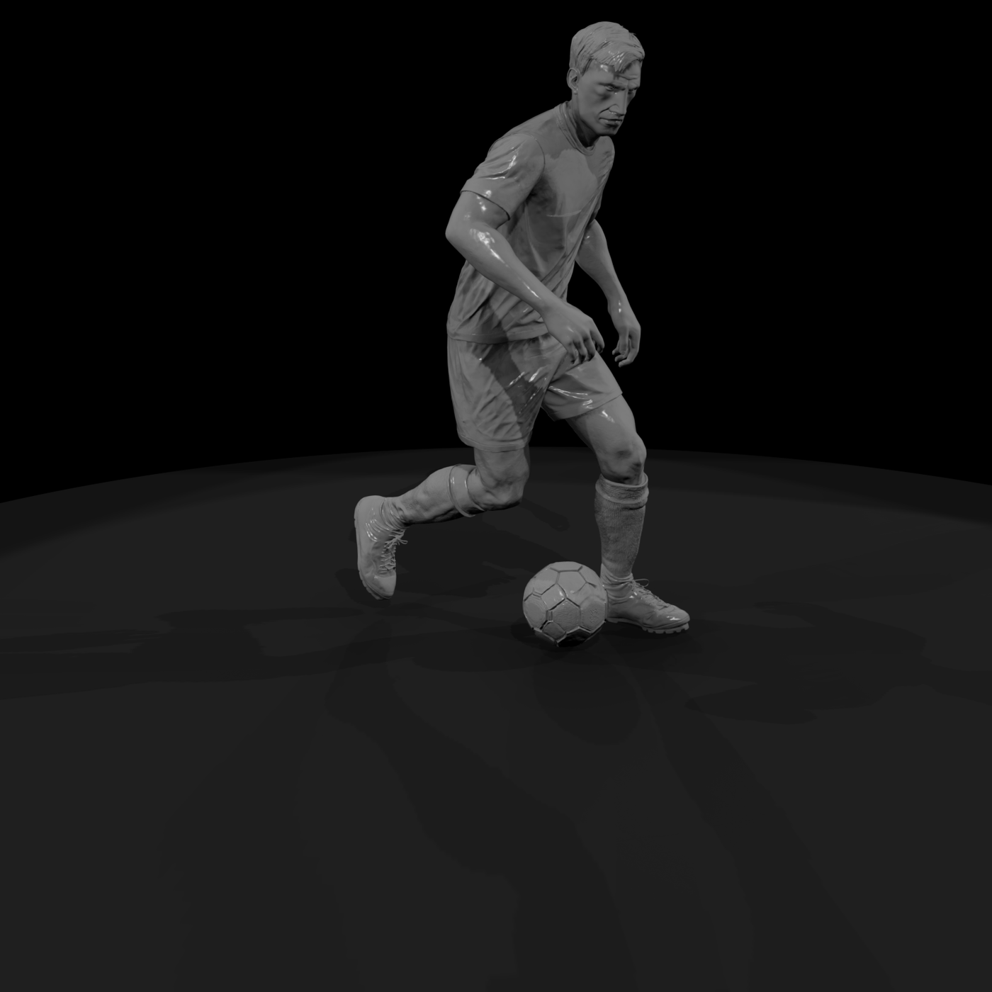 Adult Soccer Captain — Running Pose