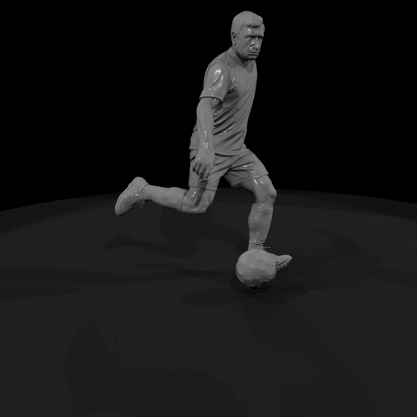 Adult Soccer Midfielder — 3D Printable Miniature