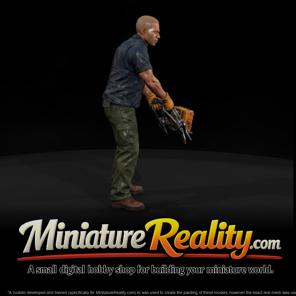 Worker Uld Container Handler miniature, three-quarter view
