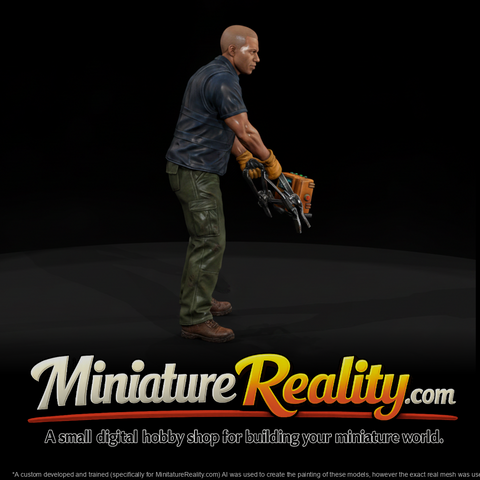 Worker Uld Container Handler miniature, three-quarter view