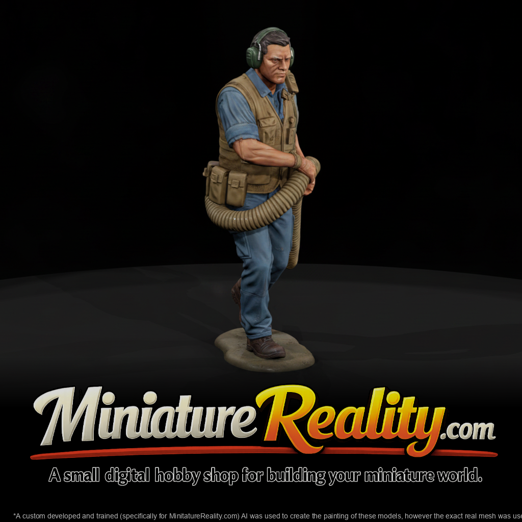Worker Air Start Operator miniature, three-quarter view