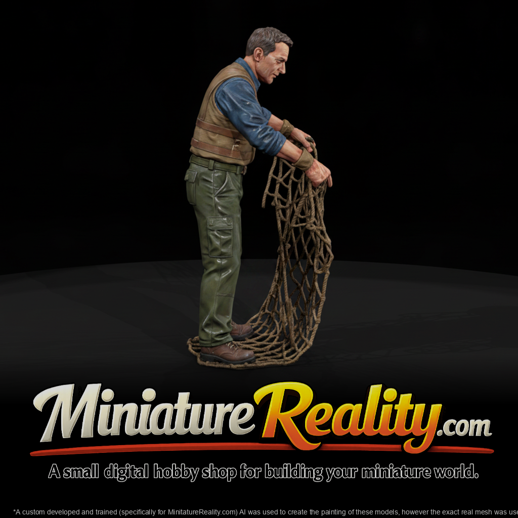 Worker Cargo Netter miniature, three-quarter view