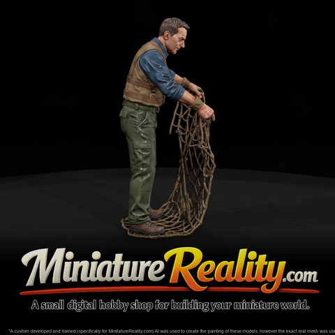 Worker Cargo Netter miniature, three-quarter view