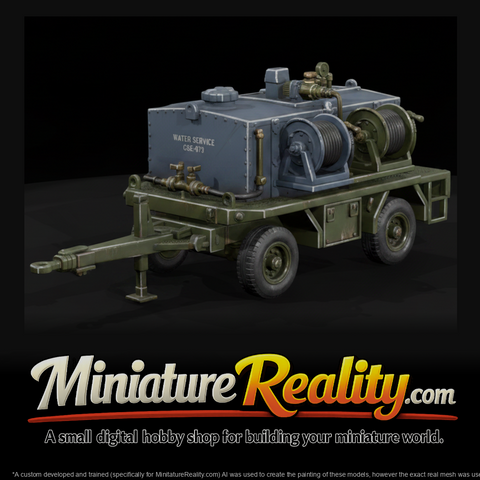 GSE Servicing Water Cart miniature, three-quarter view