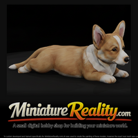 Resting Puppy miniature, three-quarter view — thumbnail 1